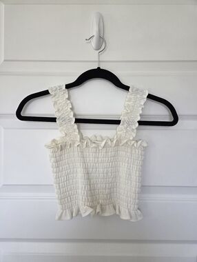 Reformation Jeans Leonore Smock Crop Top